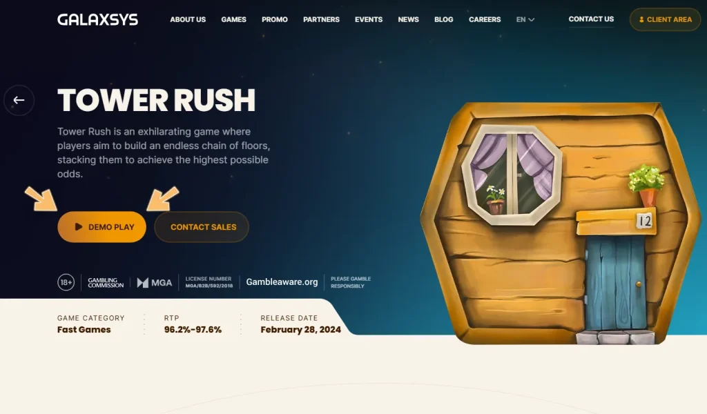 Tower Rush – ilunsad ang demo mode